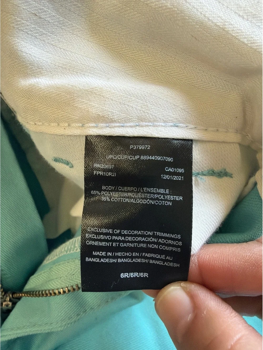 NWT Dickie’s Cropped Twill Ankle Pants in Rinsed Porcelain size 6